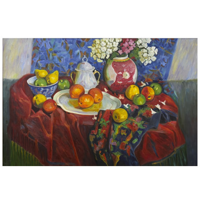 Image for Lot Unknown Artist - Fauvist Style Still Life with Pears