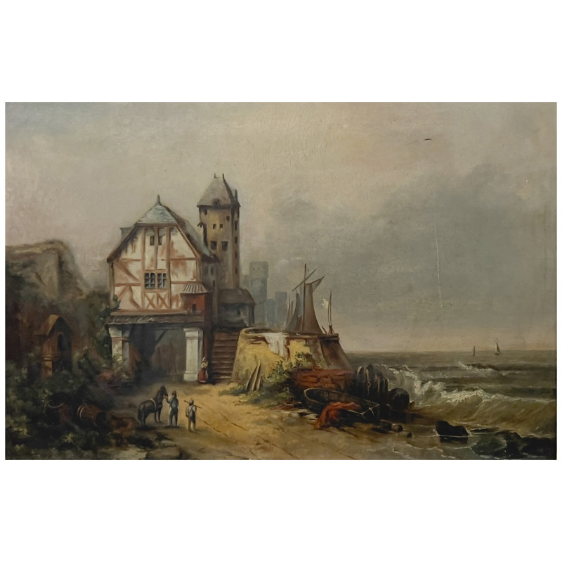 Claude-Joseph Vernet - Untitled (Seaside Village)