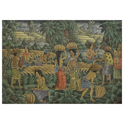 Image for Lot Balinese Painting (Farming Scene)