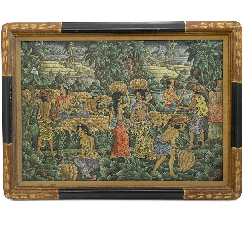Balinese Painting (Farming Scene)