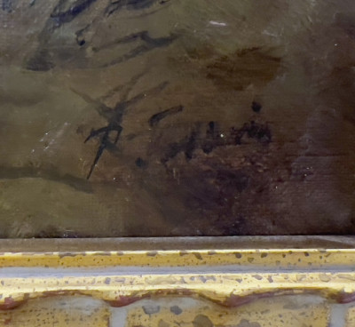 Unknown Artist - Sporting Art (Painting of Two Pointers)