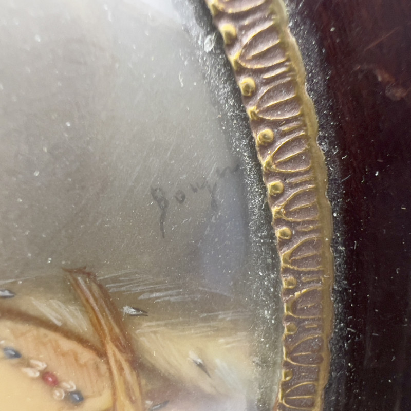 Four Miniature Oval Portraits on cellulose