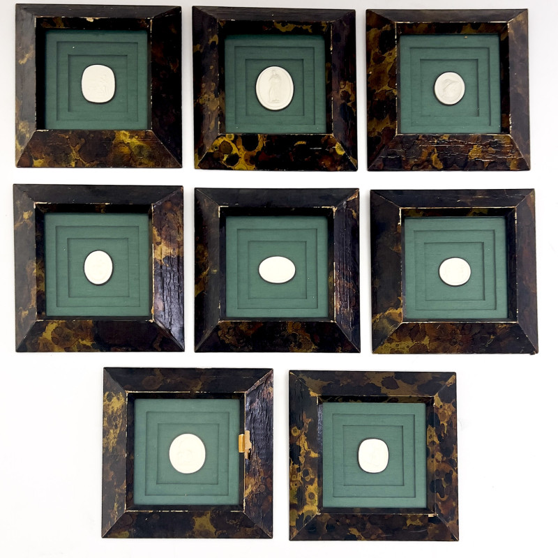 Grand Tour Intaglio Plaster Cameos, Group of Eight