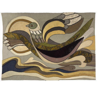 Image for Lot Helen Webber - Tapestry (Fabric Bird Collage)