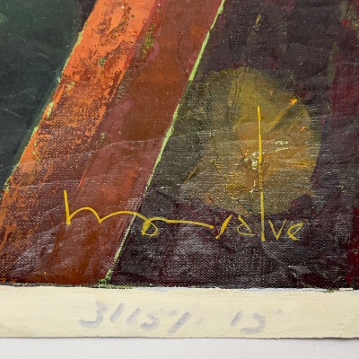 Lady with Big Eyes and Flowers