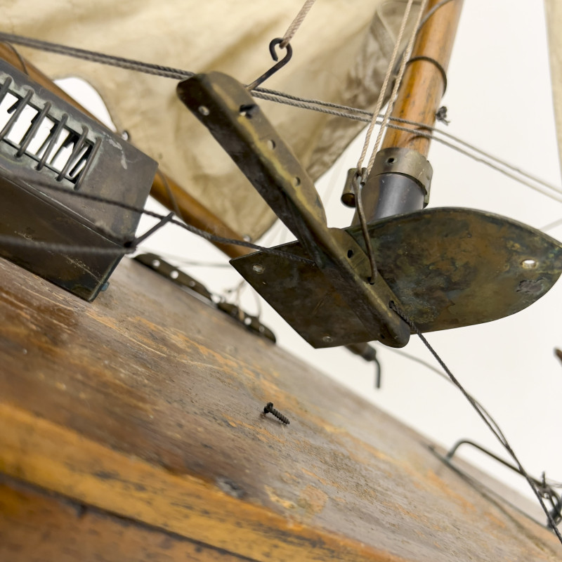 Four-Sail Gaff-Rigged Racing Pond Yacht