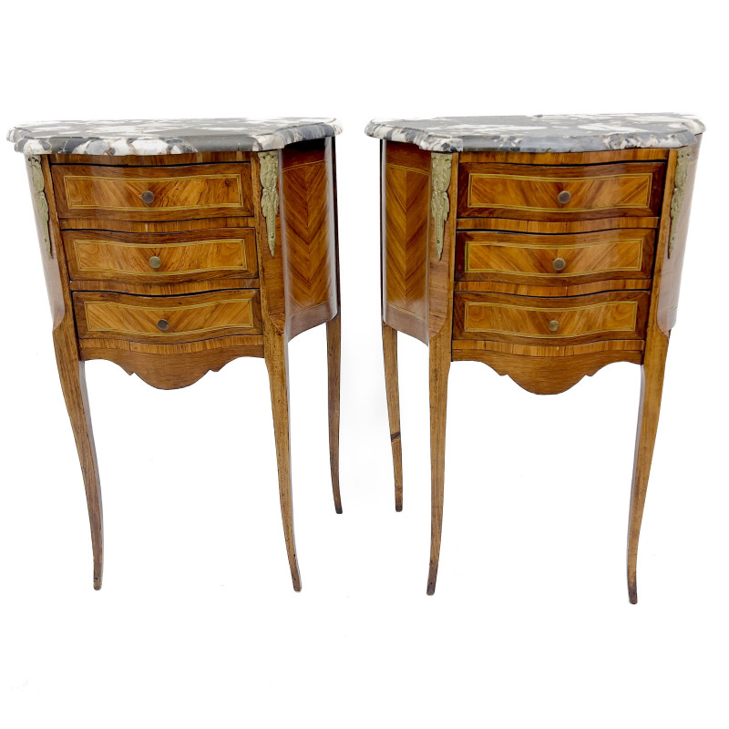 Pair of Rococo Style Nightstands