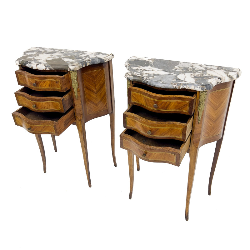 Pair of Rococo Style Nightstands