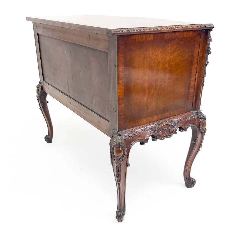Rococo Revival Style Serpentine Two Drawer Chest