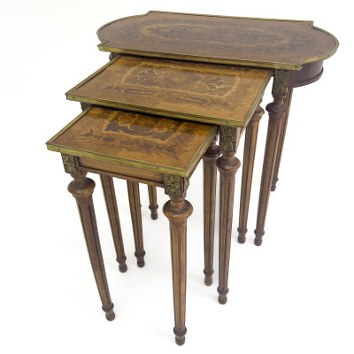 Image for Lot Louis XVI Style Nesting Tables, Group of 3