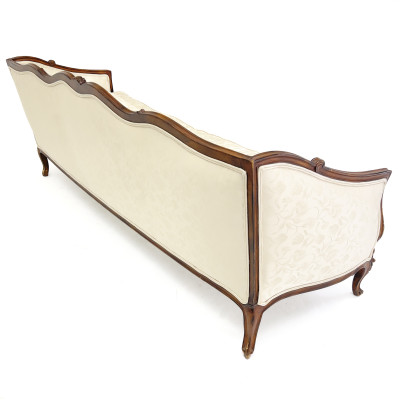 Louis XV Style Upholstered Walnut Sofa