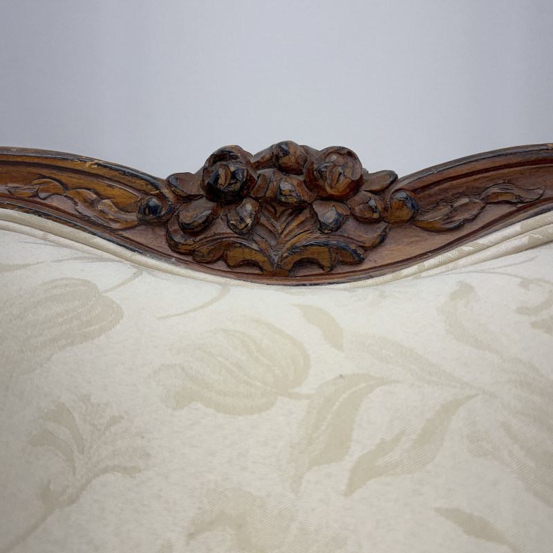 Louis XV Style Upholstered Walnut Sofa