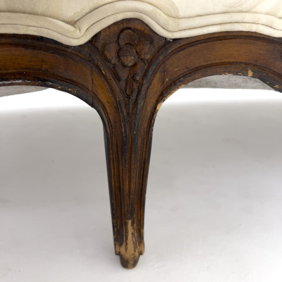 Louis XV Style Upholstered Walnut Sofa