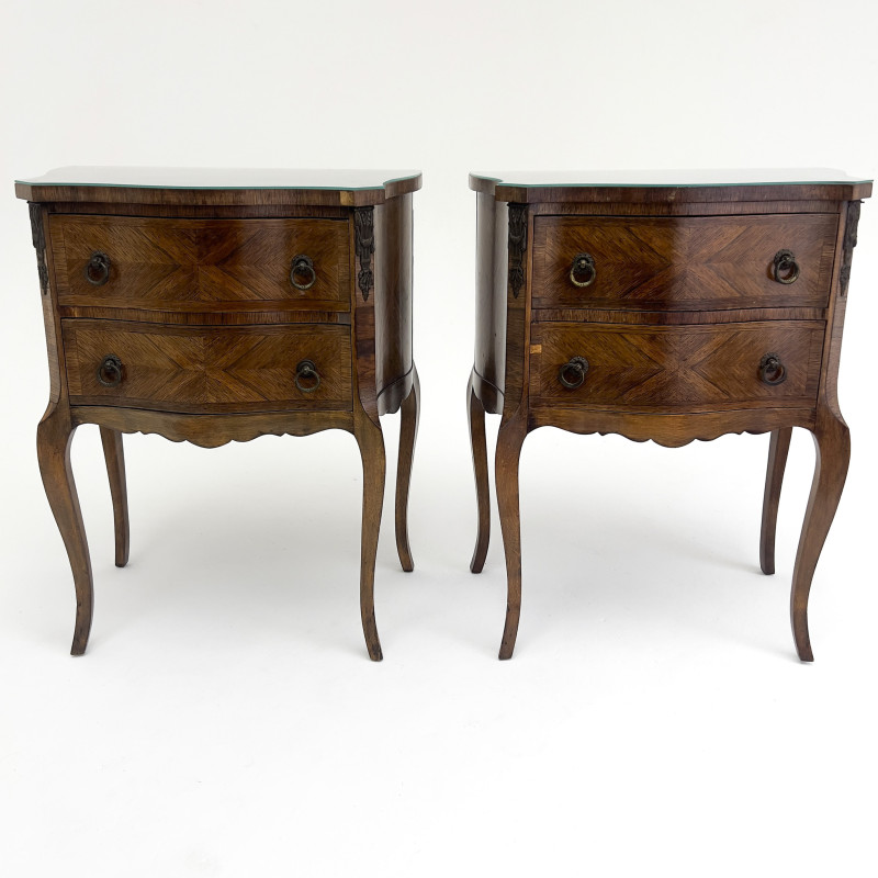 A Pair of Rococo Style End Tables