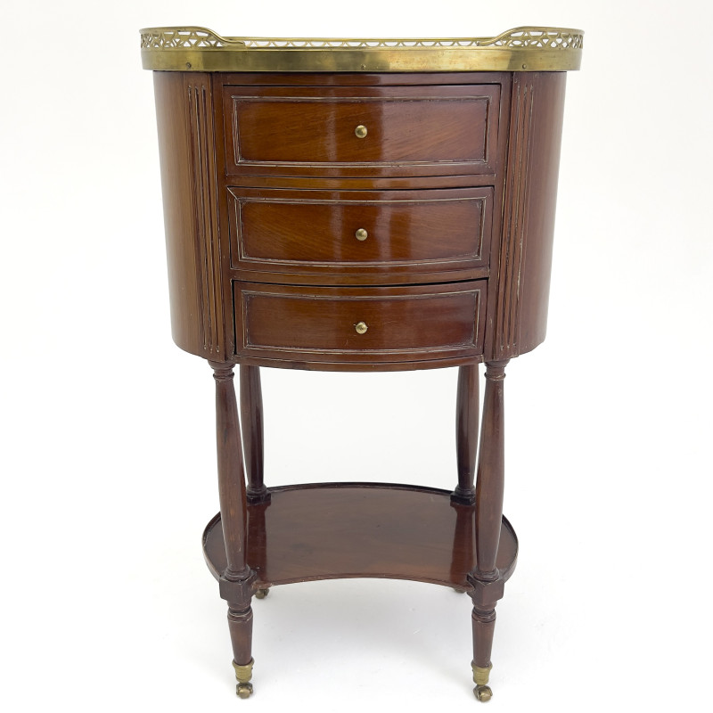 A French Louis XVI Revival Style Oval Side Table