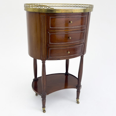 A French Louis XVI Revival Style Oval Side Table