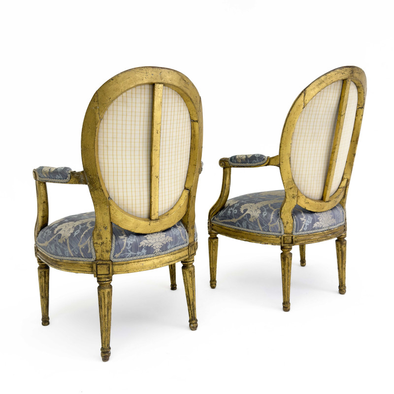 A Pair of Louis XVI Style Fauteuils
