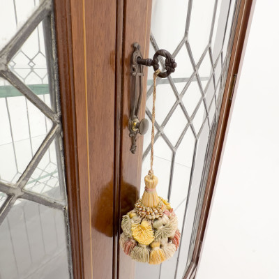Edwardian Style Mahogany Mullioned Glass Display Cabinet