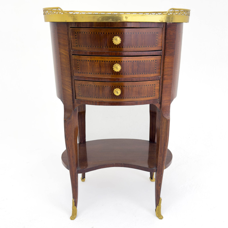 A French Louis XV Revival Style Oval Side Table