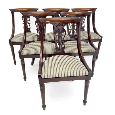 Image for Lot Set of 6 Neoclassical Style Dining Chairs
