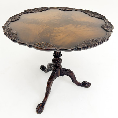 Chippendale Style Pie Crust Tilt Top Table