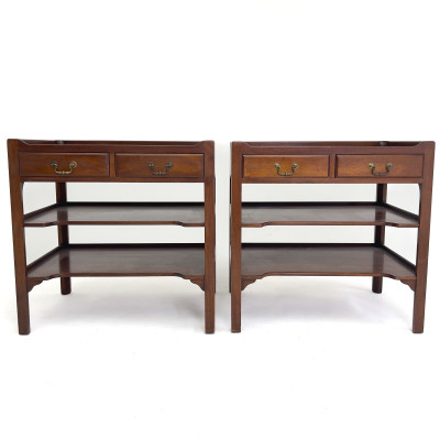 Image for Lot Beacon Hill - Pair of Mahogany Side Tables with 2 Drawers Each