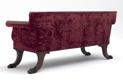 Empire Style Red Velvet Sofa