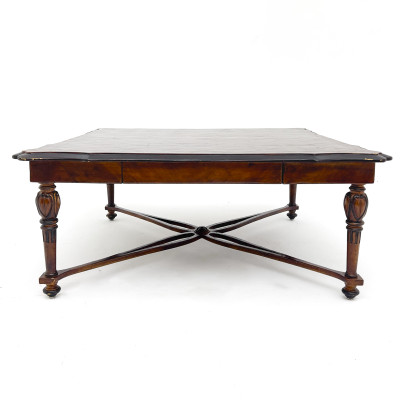 William &amp; Mary Style Parquetry Top Cocktail Table