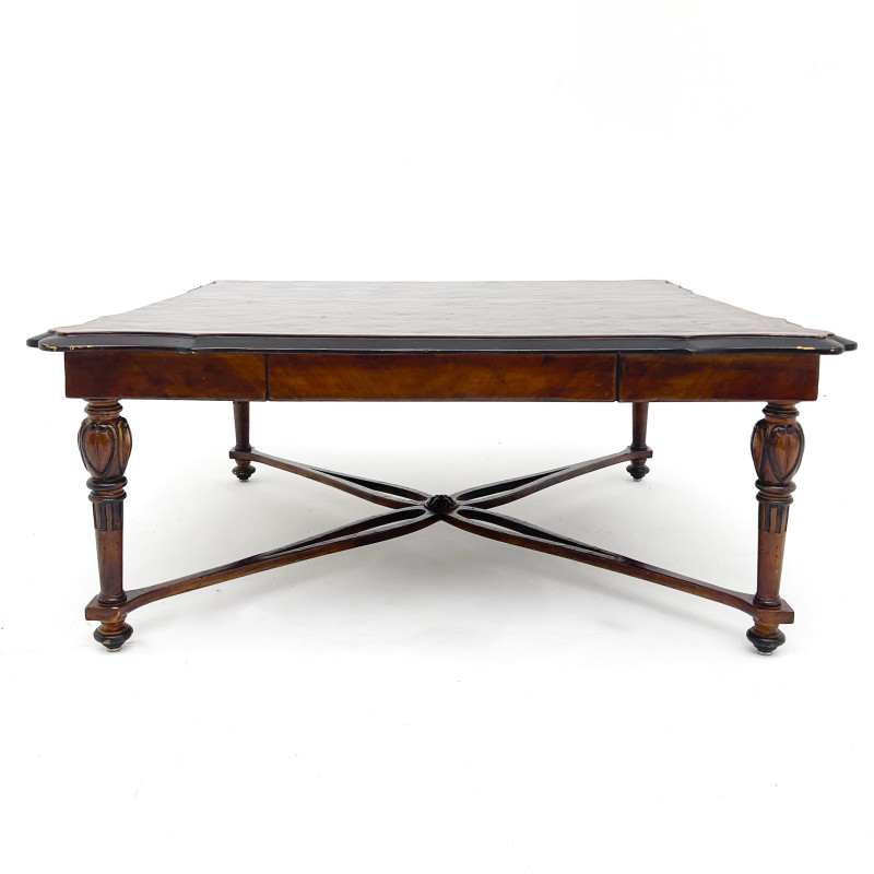 William &amp; Mary Style Parquetry Top Cocktail Table
