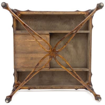 William &amp; Mary Style Parquetry Top Cocktail Table