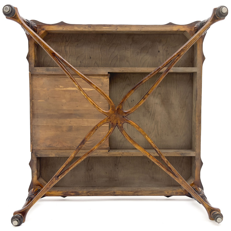 William &amp; Mary Style Parquetry Top Cocktail Table