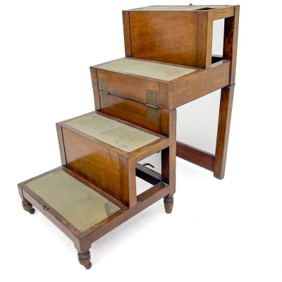 Image for Lot Antique Georgian Metamorphic Library Steps