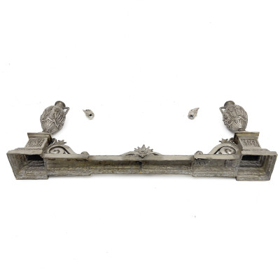 Rococo Style Silver Fireplace Fender