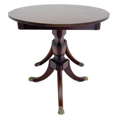 Regency Style Double Pedestal Mahogany Dining Table