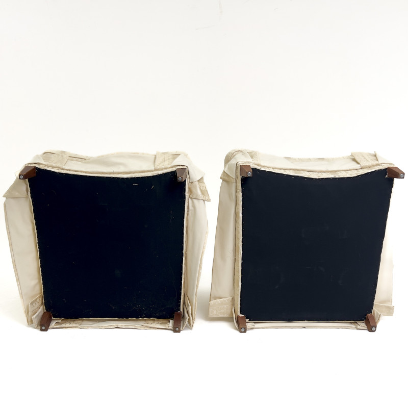 A Pair of Upholstered Lounge Chairs