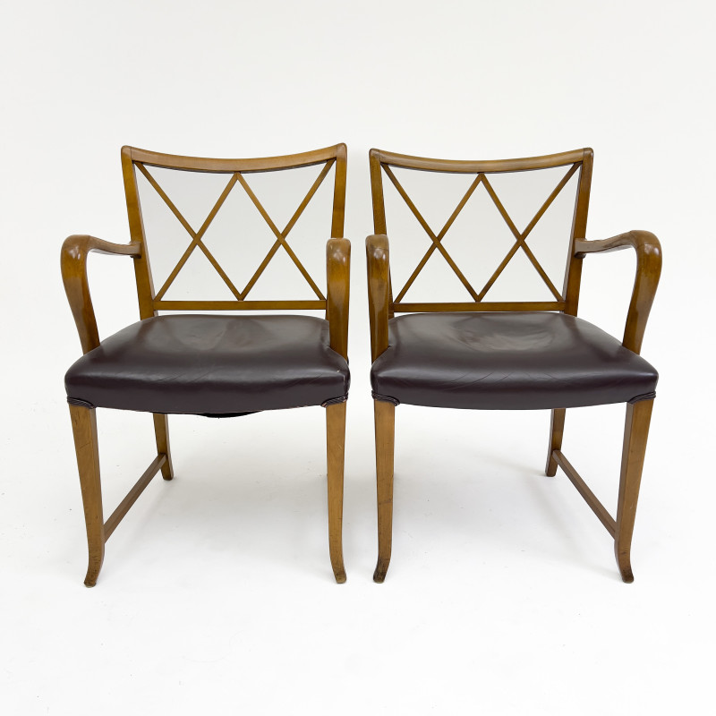 A Pair of Modernist Scandinavian Design Armchairs