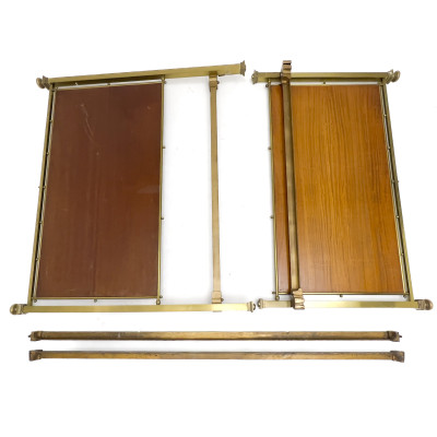 Maple &amp; Co. - Neoclassical Style Brass and Inlay Bed Frame
