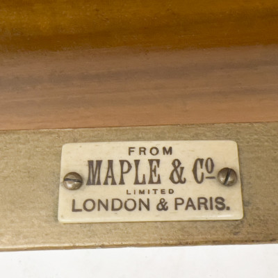 Maple &amp; Co. - Neoclassical Style Brass and Inlay Bed Frame