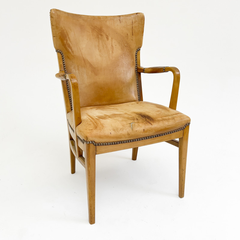 Modernist Leather Armchair