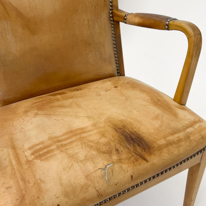 Modernist Leather Armchair