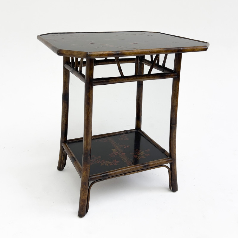 Victorian Style Bamboo Chinoiserie Side Table
