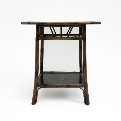 Victorian Style Bamboo Chinoiserie Side Table