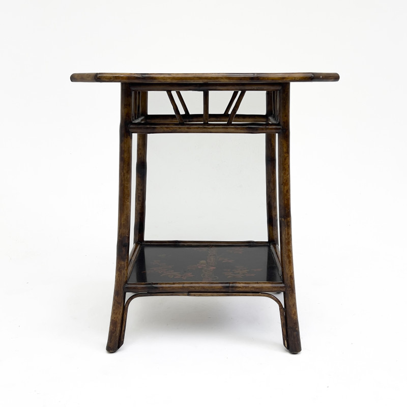 Victorian Style Bamboo Chinoiserie Side Table