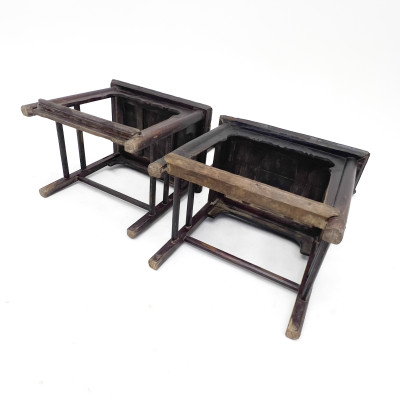 A Pair of Chinese Yoke Back Official's Hat Chairs