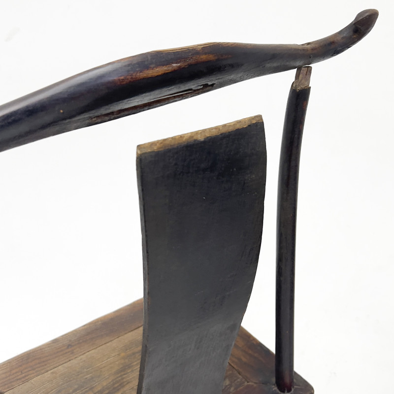 A Pair of Chinese Yoke Back Official's Hat Chairs