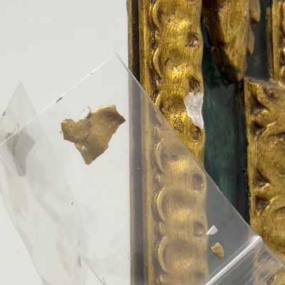 Chelsea House - Gilt Wood And Faux Malachite Mirror