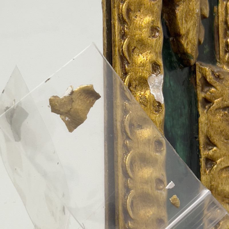 Chelsea House - Gilt Wood And Faux Malachite Mirror