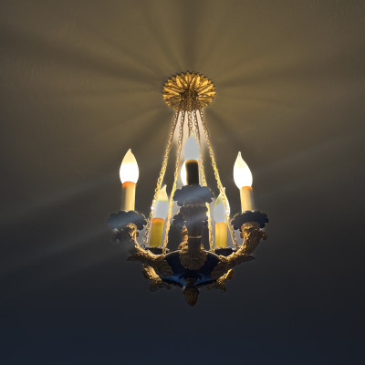 A Pair of French Empire Style Chandeliers