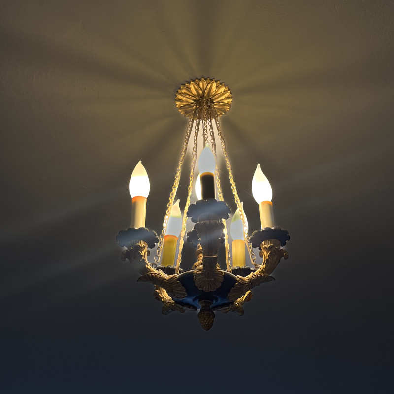 A Pair of French Empire Style Chandeliers