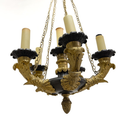 A Pair of French Empire Style Chandeliers